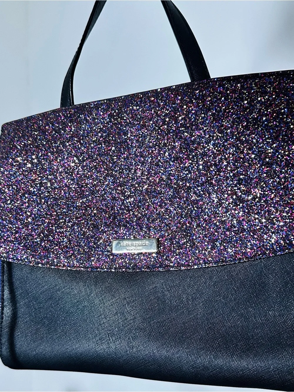 New Kate Spade New York Laurel Way Alisanne Satchel Glitter Sparkly Purse